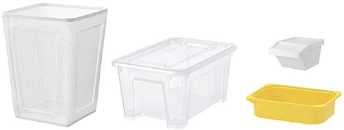 Four tapered storage containers from IKEA